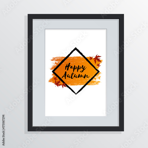 Vector Autumn Design on Picture Frame