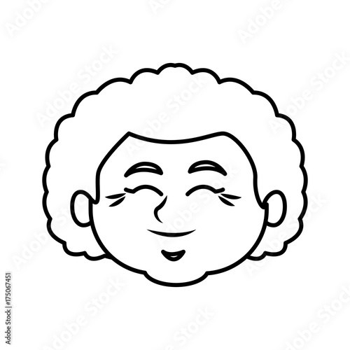 Cute grandmother cartoon icon vector illustration graphic design