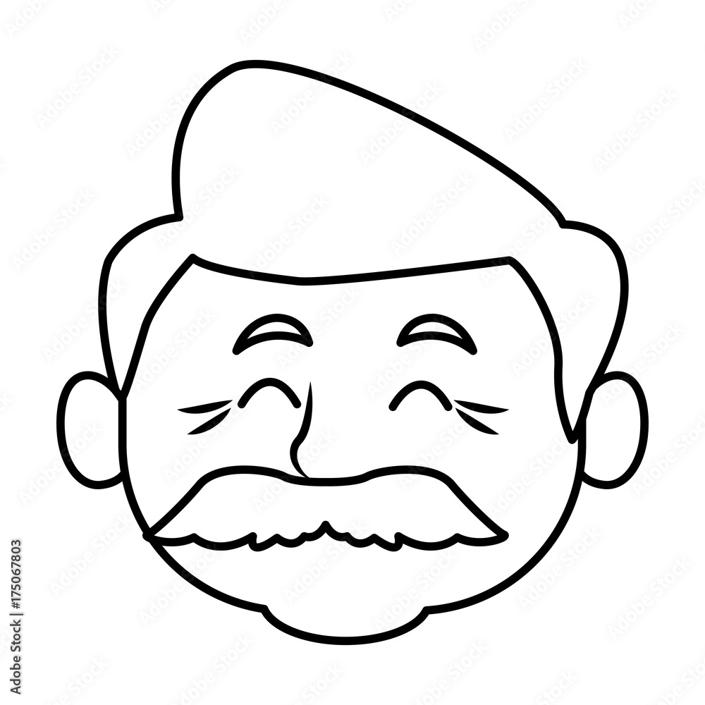 Cute grandfather cartoon icon vector illustration graphic design Cute grandfather cartoon icon vector illustration graphic design