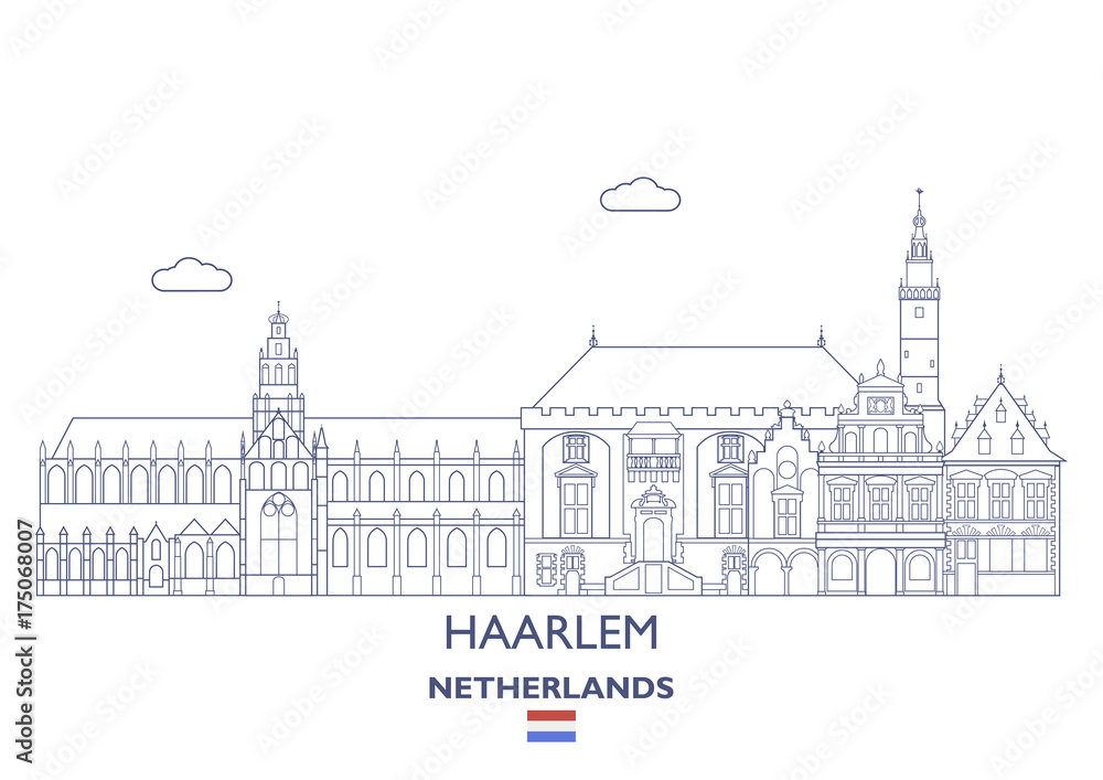Fototapeta premium Haarlem City Skyline, Netherlands