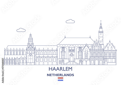 Haarlem City Skyline, Netherlands