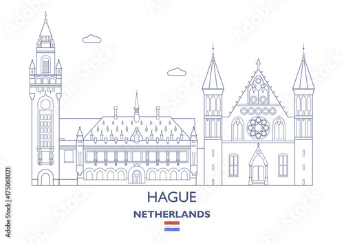 Hague City Skyline  Netherlands