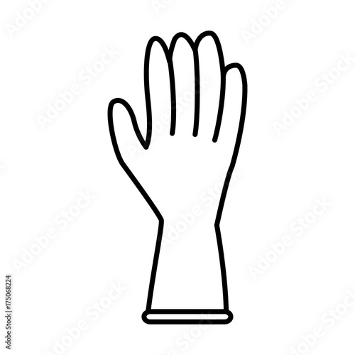 Cleaning glove isolated icon vector illustration graphic design