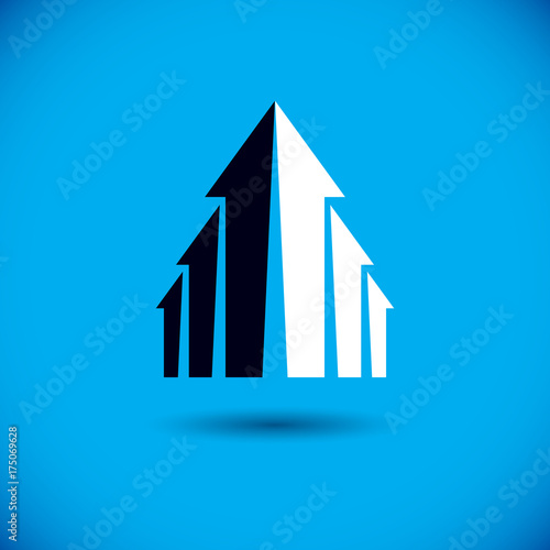 Vector rising arrow. Busine...