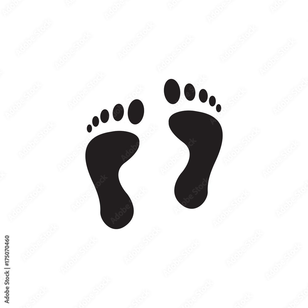Footprint vector icon Footprint vector icon