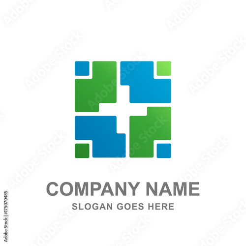 Healthcare Medical Drugstore Logo Vector Icon 