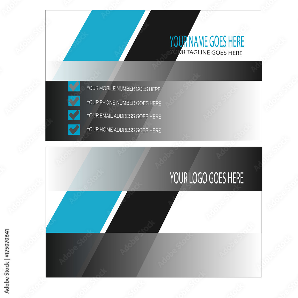 Fototapeta premium black shining business card design