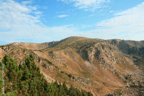 landscape in Pyrenees orientales, Conflent region of Roussillon in South of France