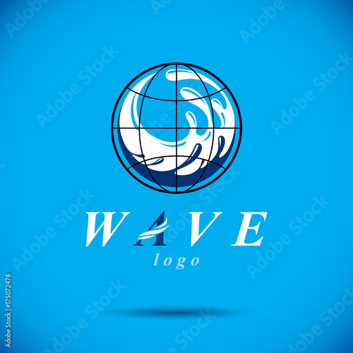 Vector blue clear water dro...