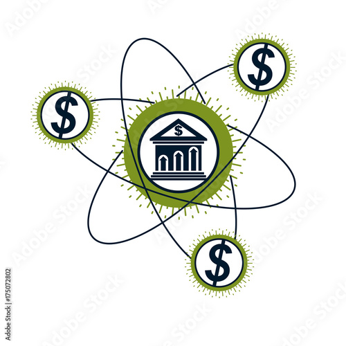 Banking conceptual logo, un...