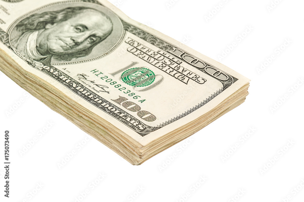 stack of dollars isolated stack of dollars isolated