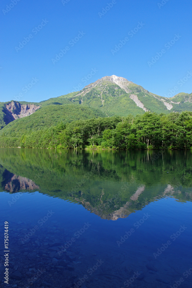 上高地 焼岳と大正池 上高地 焼岳と大正池