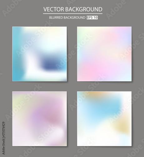 Abstract Creative concept vector multicolored blurred background set. For Web and Mobile Applications, art illustration template design, business infographic and social media, modern decoration
