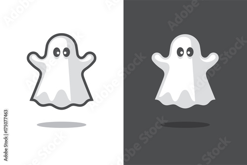 Obraz na plátne Cute ghost icon.