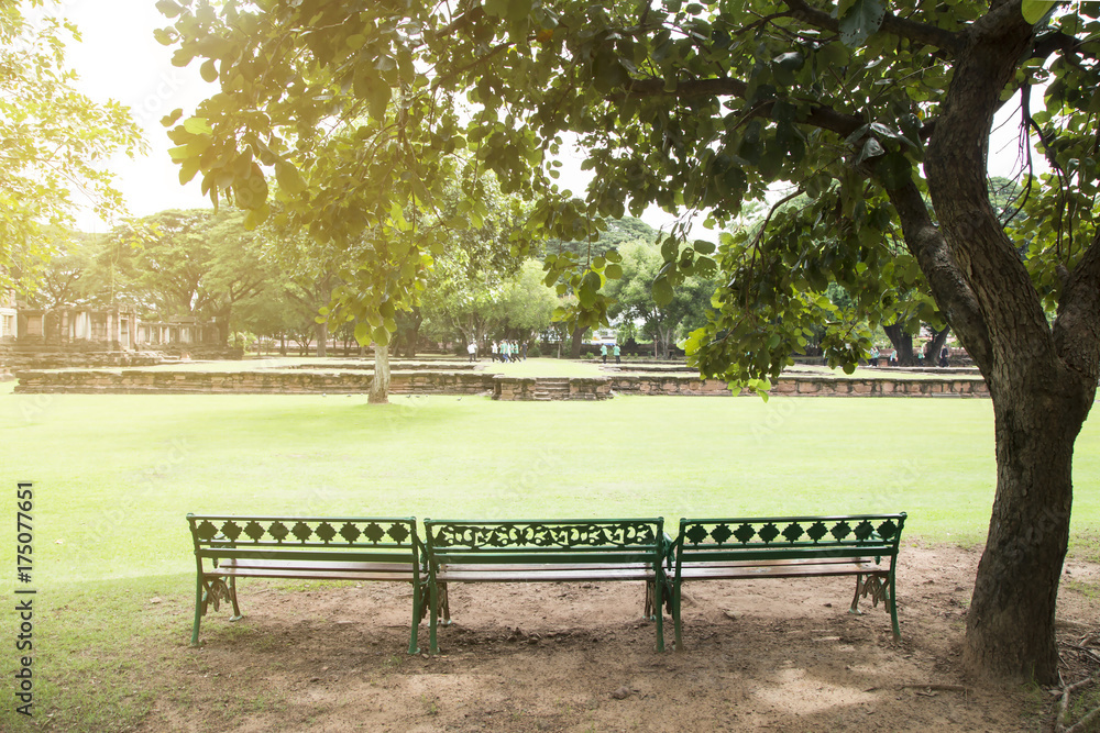 The seats inside the ancient Khmer stone castle. The seats inside the ancient Khmer stone castle.