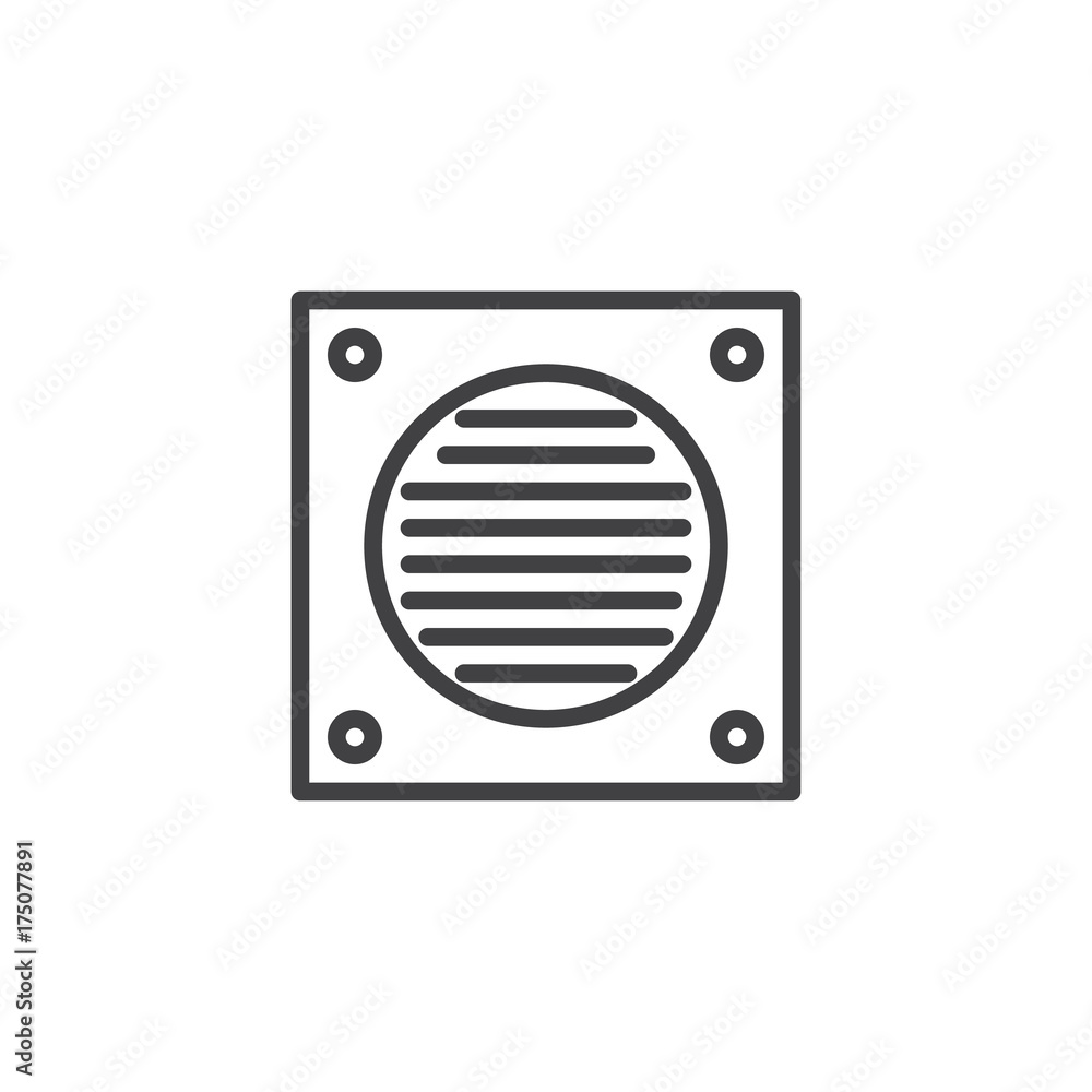 Extractor line icon, outline vector sign, linear style pictogram isolated on white. Symbol, logo illustration. Editable stroke