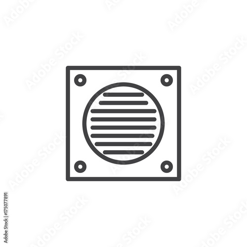 Extractor line icon, outline vector sign, linear style pictogram isolated on white. Symbol, logo illustration. Editable stroke