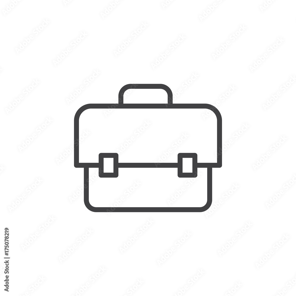 Toolbox line icon, outline vector sign, linear style pictogram isolated on white. Symbol, logo illustration. Editable stroke Toolbox line icon, outline vector sign, linear style pictogram isolated on white. Symbol, logo illustration. Editable stroke