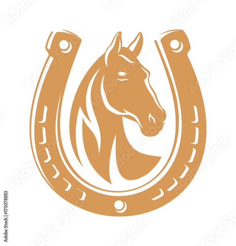 Fototapeta Naklejka Na Ścianę i Meble -  Horse dark emblem