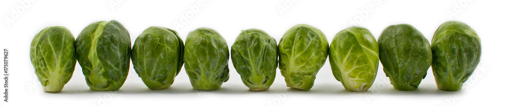 Fototapeta premium Lined-up Brussel Sprouts