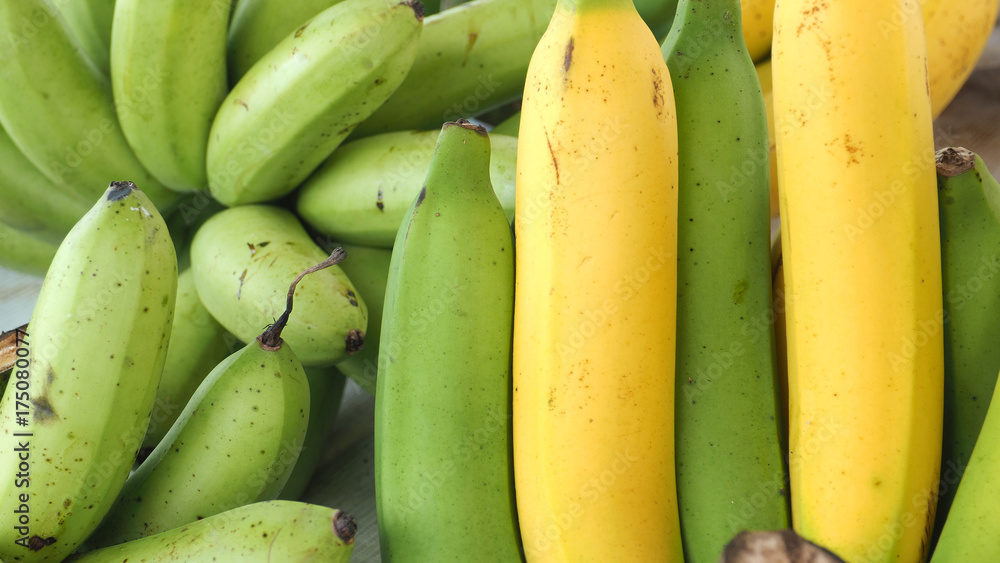 Background Cavendish and Pisang Awak banana has copy space Background Cavendish and Pisang Awak banana has copy space