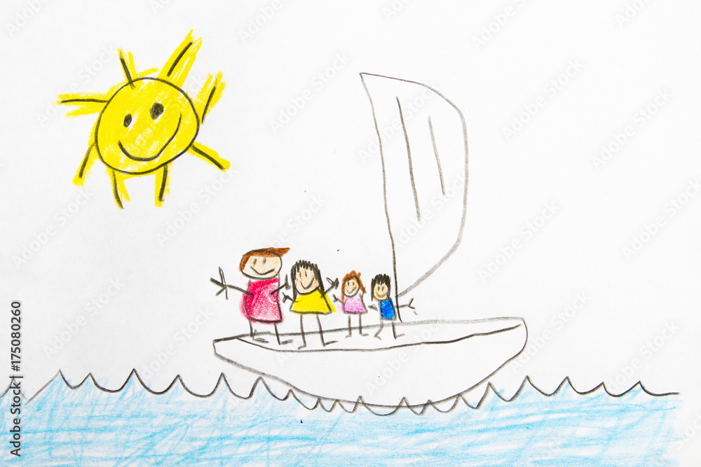 How to Draw A Boat - Easy Drawing for Kids - PRB ARTS-saigonsouth.com.vn