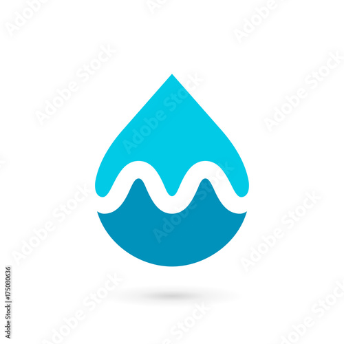 Letter M water drop logo icon design template elements