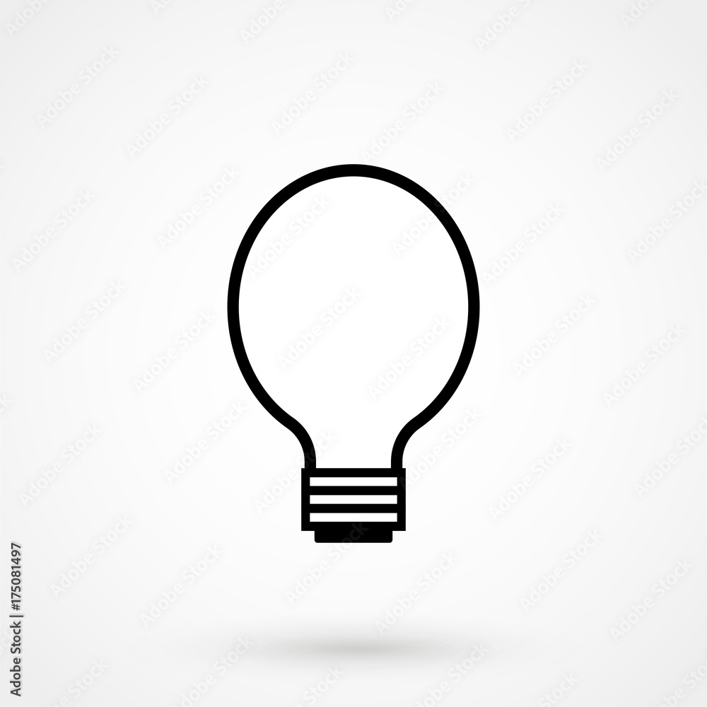 Vector lightbulb icon Vector lightbulb icon
