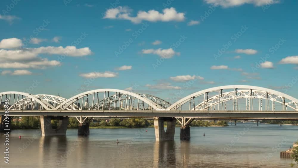 The movement of clouds over the railway bridge. prores 444 HD time lapse The movement of clouds over the railway bridge. prores 444 HD time lapse