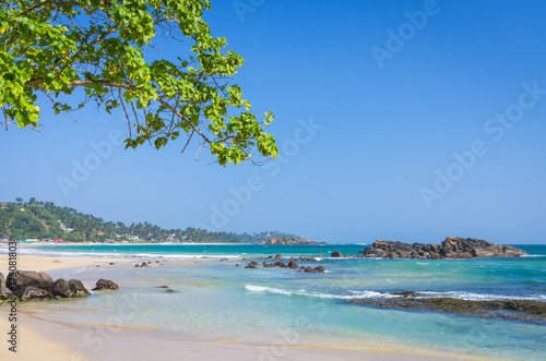Tropical beach in Sri Lanka 