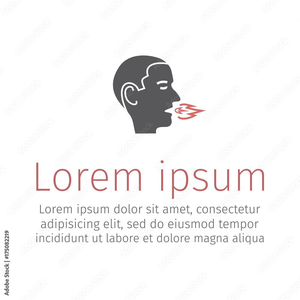 Heartburn icon. Vector illustration Heartburn icon. Vector illustration