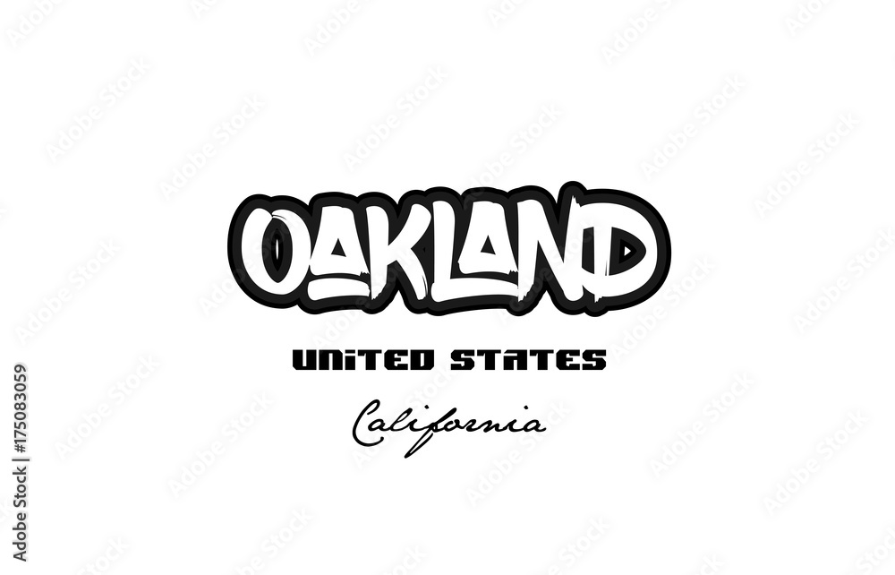 United States oakland california city graffitti font typography design United States oakland california city graffitti font typography design