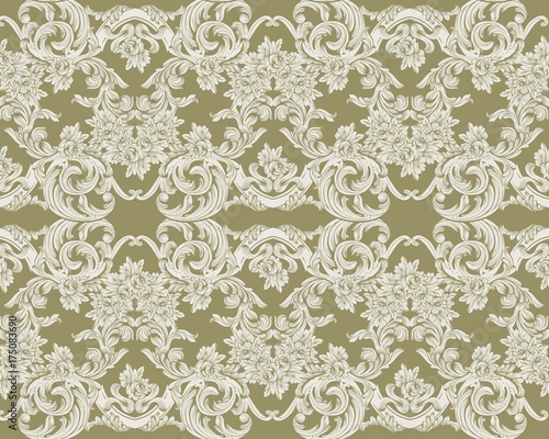 Royal victorian pattern ornament. Vector Rich rococo backgrounds