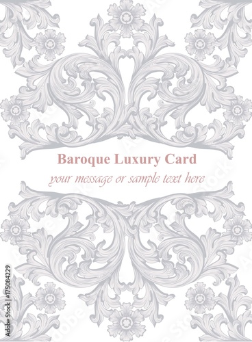 Luxury invitation card Vector. Royal victorian rich ornament backgrounds