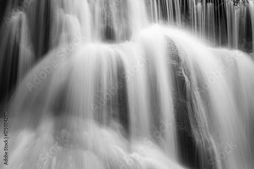 Closeup waterfall in Black and white 