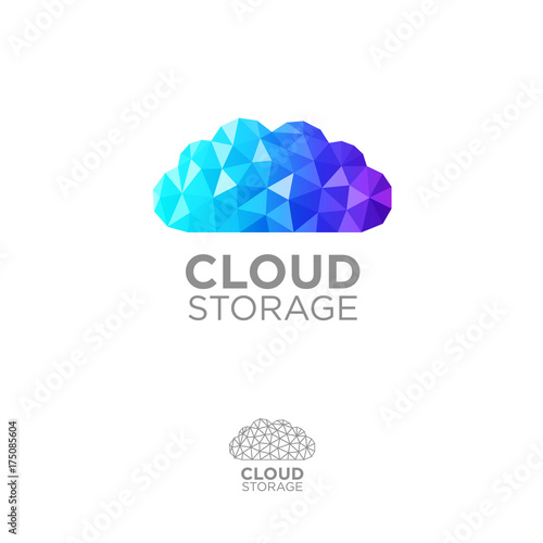 Cloud Logo. Repository of emblems. A cloud of crystals.