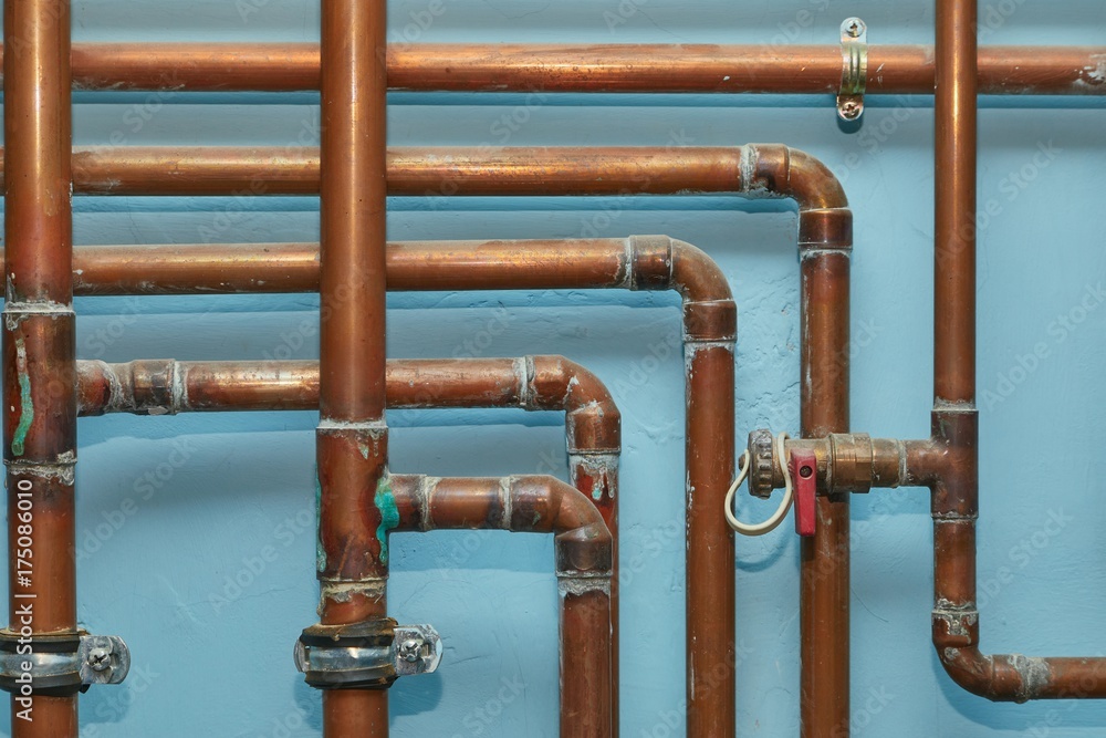 Fototapeta premium Many Heating Pipes