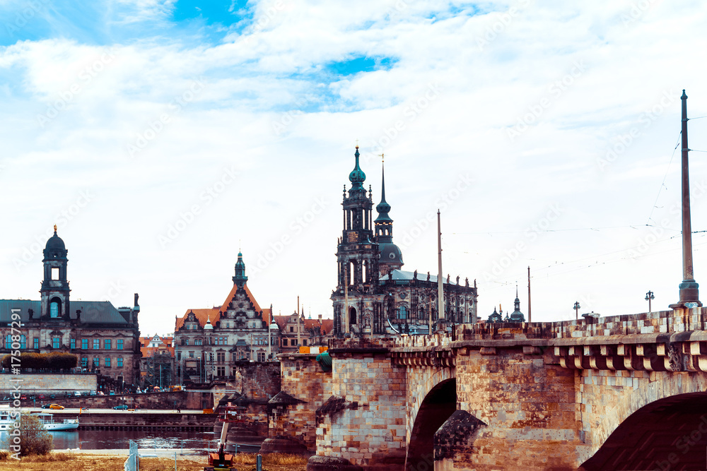 Fototapeta premium street view of downtown Dresden, Germany