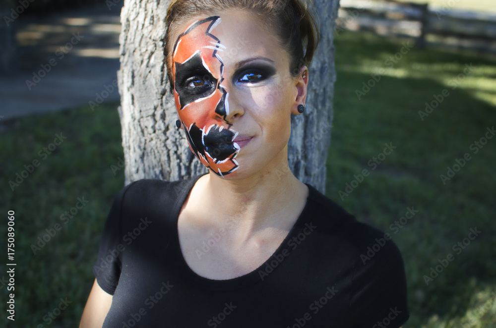 Halloween Pumpkins Face Paint Photo