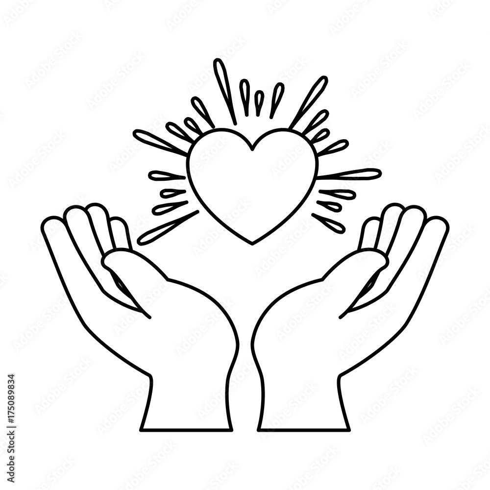 hands human protection with heart hands human protection with heart