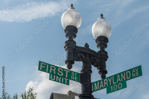 Washington DC first with maryland sign photo