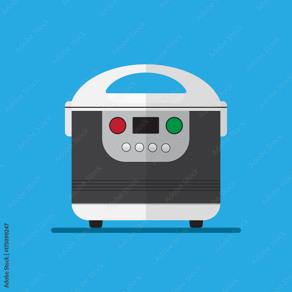 Electric rice cooker vector illustration. Electric rice cooker vector illustration.