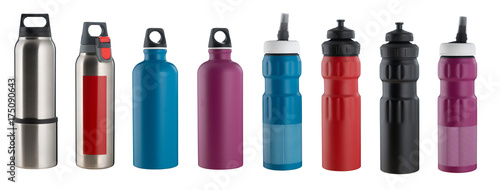 Set of water bottles