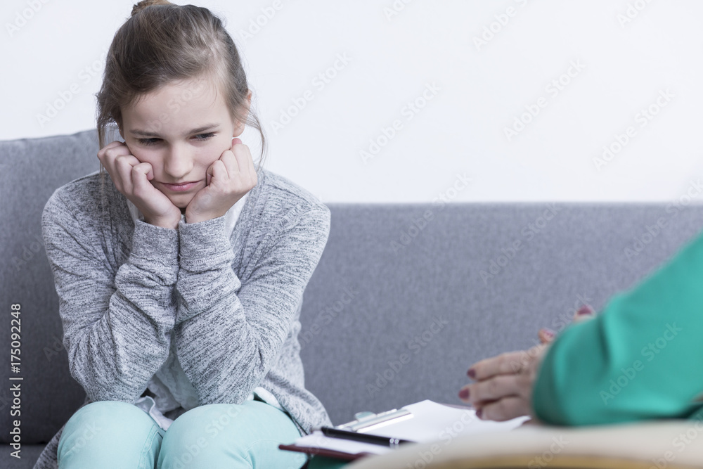 Introverted teenage girl with depression Introverted teenage girl with depression