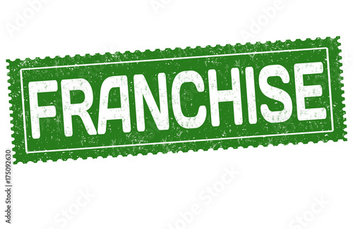 Franchise grunge rubber stamp