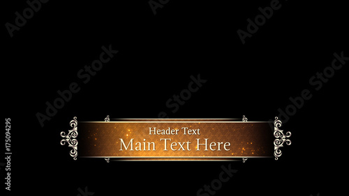 Gold Filigree Lower Third