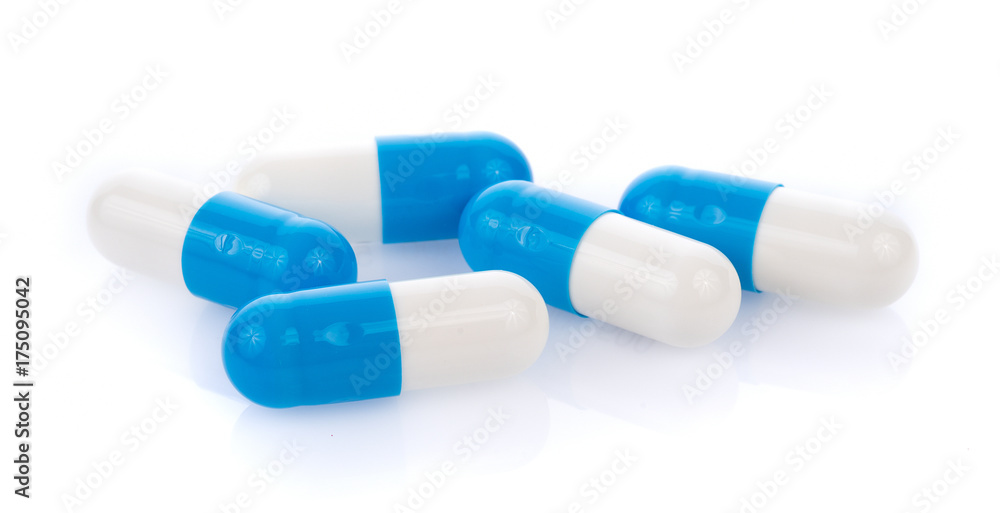 pills capsules isolated on white background pills capsules isolated on white background