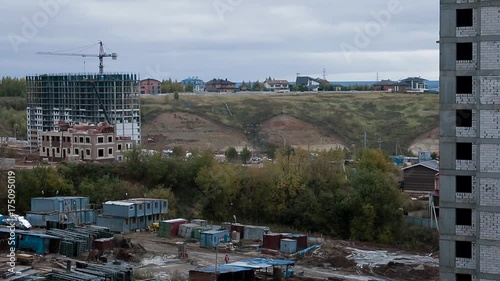 panorama landscape village village river