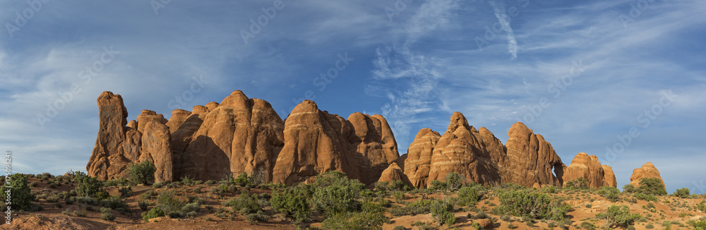Panoramic of rock formations Arches National Park, Utah Panoramic of rock formations Arches National Park, Utah