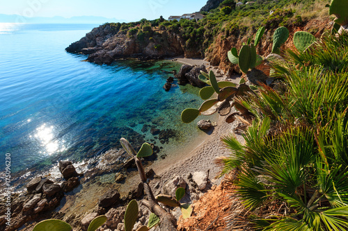 Sea bay in Zingaro Park, Sicily, Italy photo